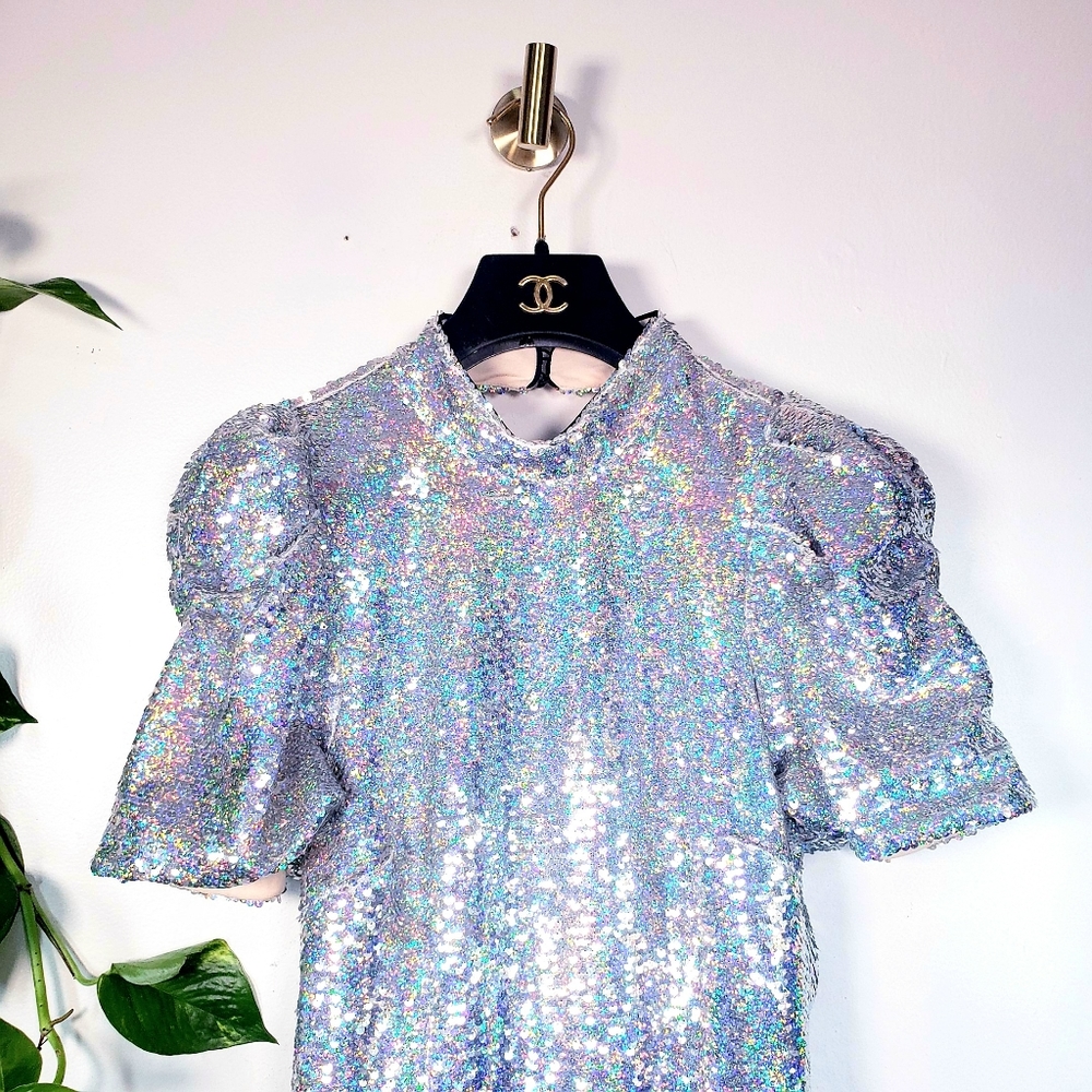 ASOS Edition New Glitter Sparkle Mini Party Dress - Picture 5 of 15